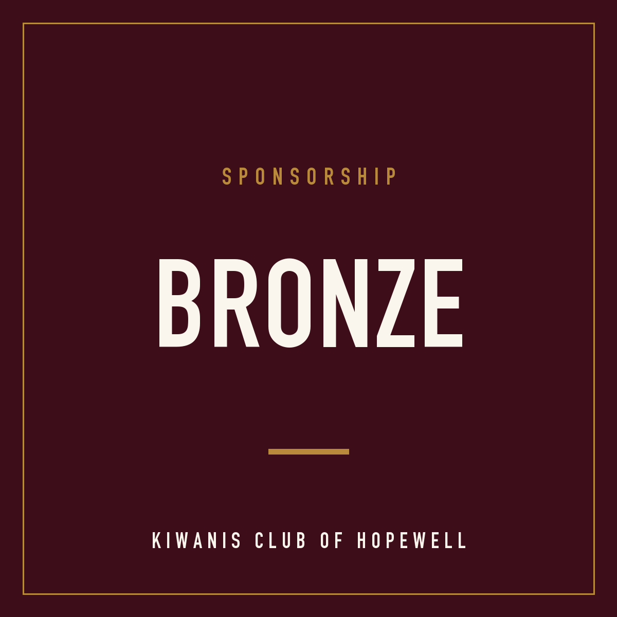 Bronze Sponsorship