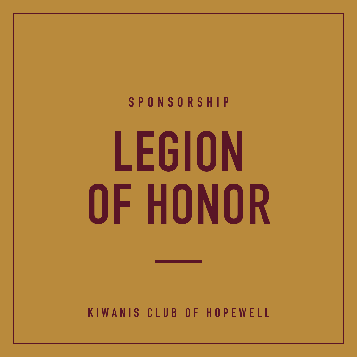 Legion of Honor Sponsorship