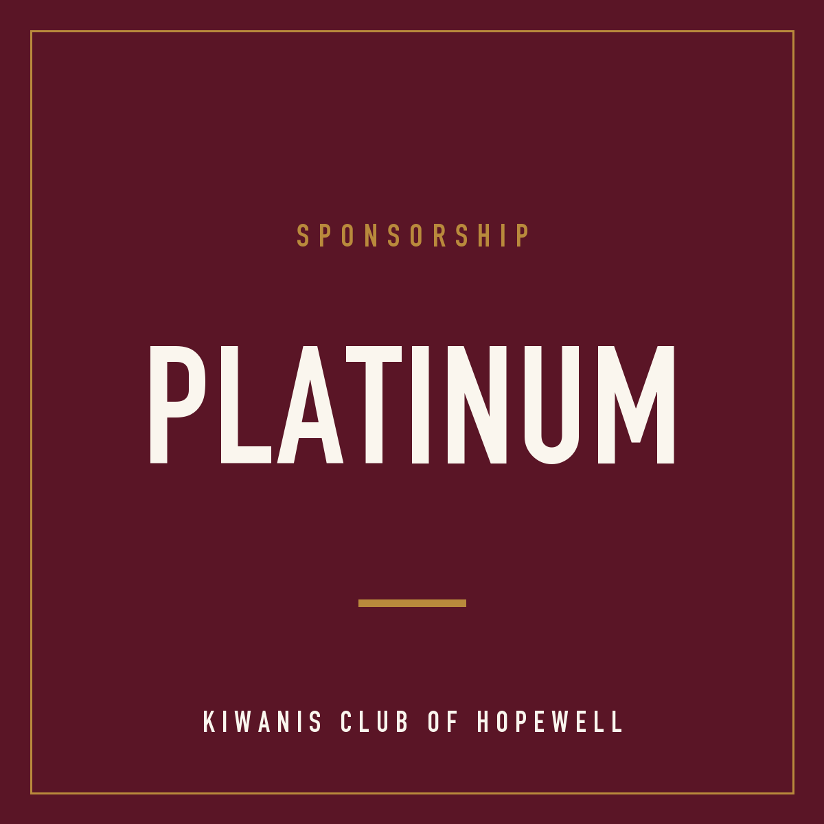 Platinum Sponsorship
