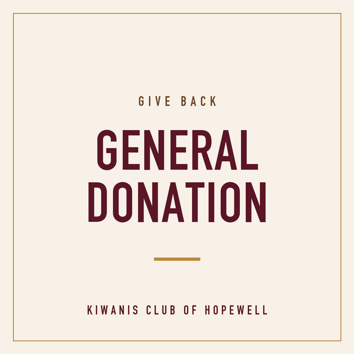 General Donation
